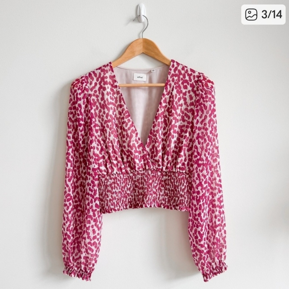 WILFRED • Wistful Blouse in Lt Birch/ Dp Magenta
